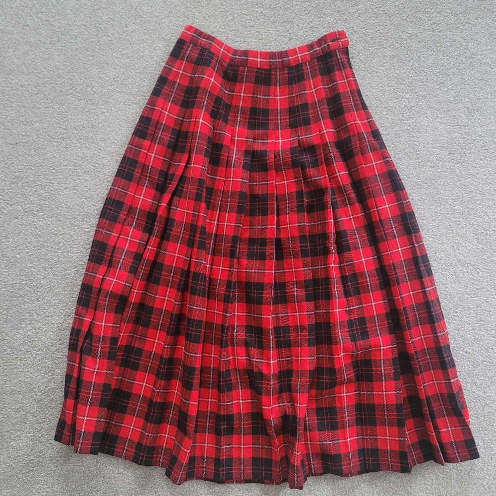 ****SOLD****Vintage Pendleton Wool Pleated Skirt